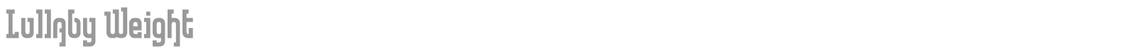 Lullaby Weight font preview